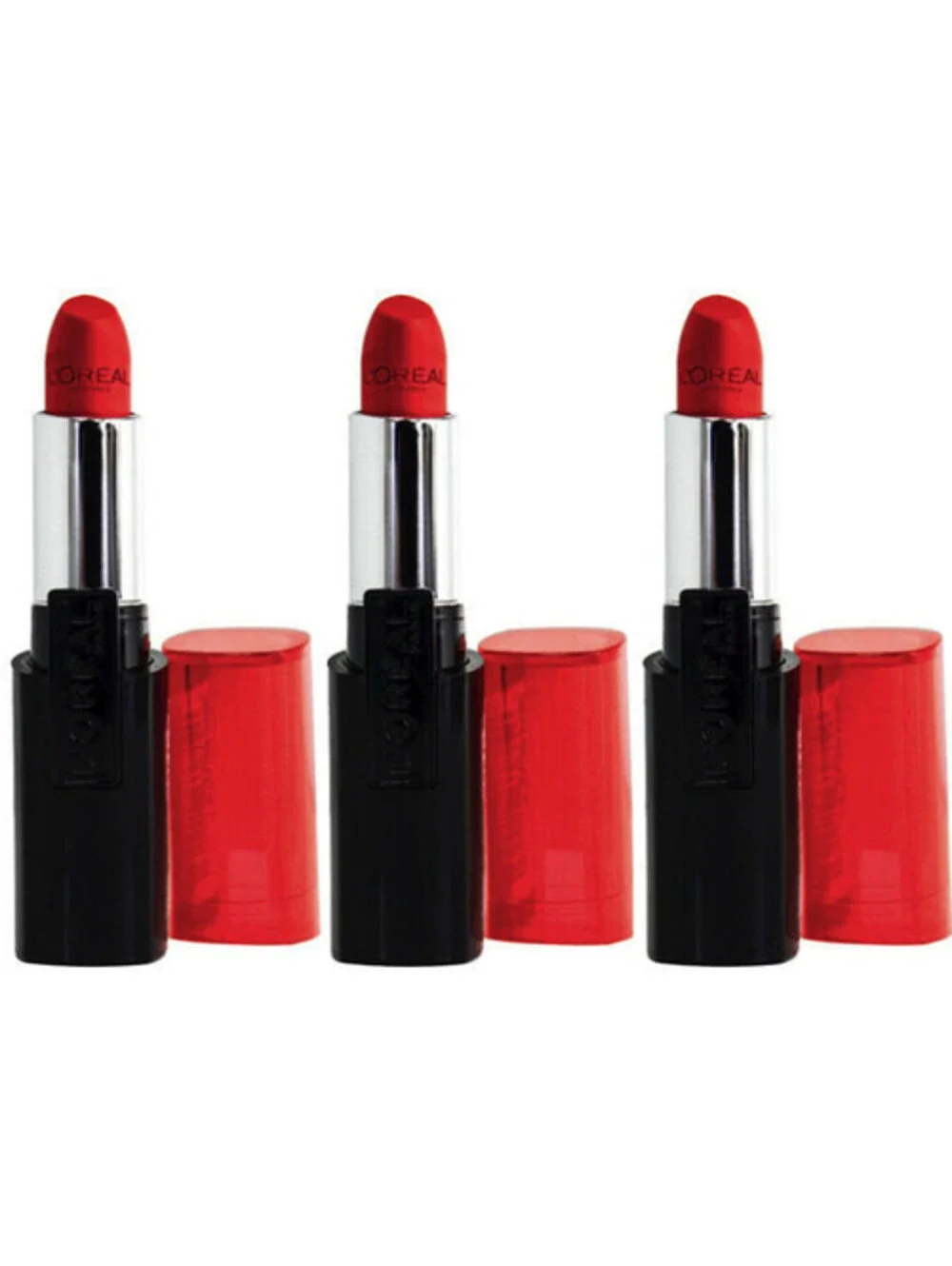 3-Pack NEW L'Oreal Infallible Le Rouge Lipstick 421 Charismatic Coral (Sealed)